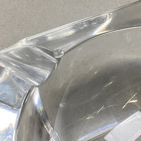 Vintage Signed Val St. LAmbert Vintage Crystal Cigar Ashtray - Picture 5 of 10